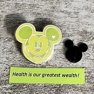 Disney Pin Hidden Mickey - 2008 Colorful Mickey Head - Lime Green
